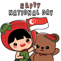 National Day Character Sticker by Ang Ku Kueh Girl and Friends