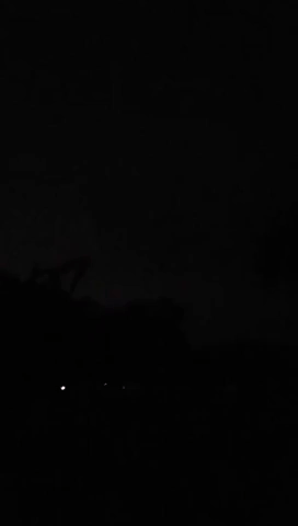 Lightning Seen on Stormy Night in South Texas