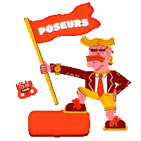 Trump Poser Sticker by Boardcubator