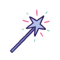 Magic Wand Sticker by Lisa McHugo
