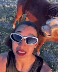 dezmineann smile black horse silly GIF