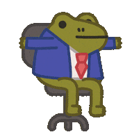 Spin Frog Sticker