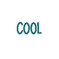 anniesart__ cool blue words melting Sticker