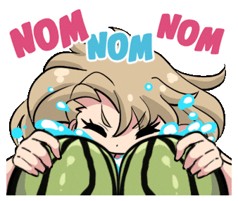 Water Melon Eating Sticker by Jin