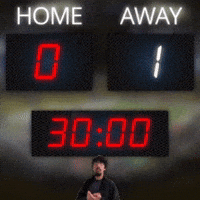 Home: 0, Away: 1