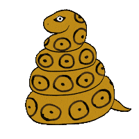 Gold Snake Sticker