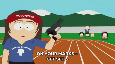 track and field olympics GIF by South Park 