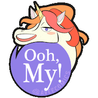 Aveecomics omg horse unicorn oh my Sticker