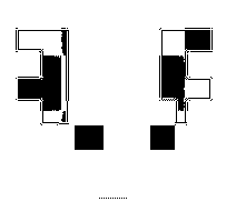 black and white pixel art STICKER by Shallow Lagoon