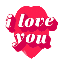I Love You Hearts Sticker by Michael Shillingburg