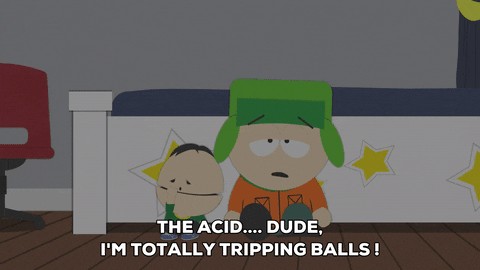 tripping kyle broflovski GIF by South Park 