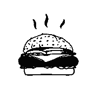 Artisme2300 art food burger cdf Sticker