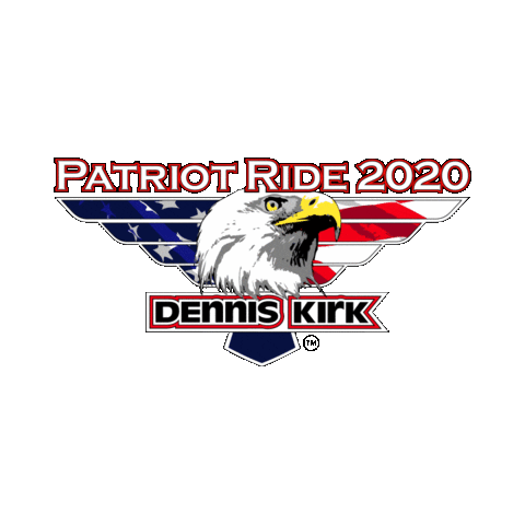 denniskirk usa ride motorcycle patriot Sticker
