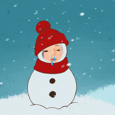 Cold Weather Snowman GIF