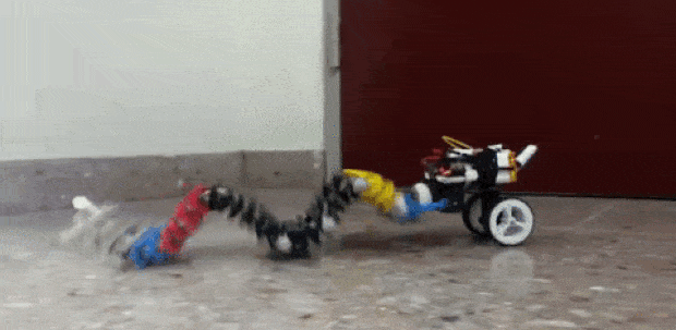 robot wave GIF