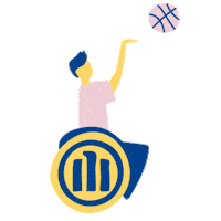 Basketball Wheelchair Sticker by Allianz SE