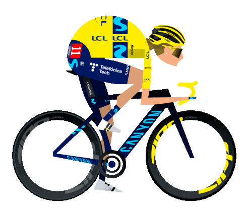 Bicycling Tour De France Sticker by Little James