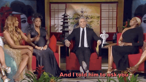 well i told him to ask you season 11 GIF by Bravo TV