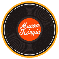 visitmaconGA spinning georgia record music city Sticker