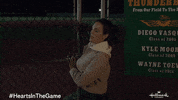 Baseball Sneaking In GIF by Hallmark Channel
