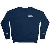 Loveemco heart navy crewneck choosekindness Sticker