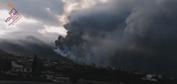 Ash Billows From Cumbre Vieja Volcano on La Palma