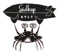 Crab Sticker by Südkap Surfing Sylt