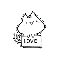 Shooley love cat heart like Sticker