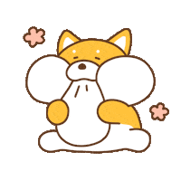 mochitown eat shiba 강아지 얌얌 Sticker