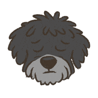 Sad Shaggy Dog Sticker