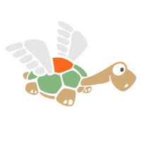friddo flying wings turtle friddo Sticker