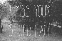 Miss U Black And White GIF