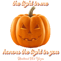 Halloween Pumpkin Sticker by Radiant Hot Yoga