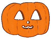 Jack O Lantern Halloween Sticker by Katharine Kow