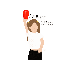 Party Time Red Cup Sticker