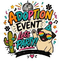 Pugs Pugparty Sticker by Arizona Pug Party and Rescue
