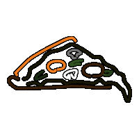 bcdairy food retro pizza yummy Sticker