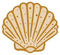 bohosocialau shell clamshell bohosocial Sticker