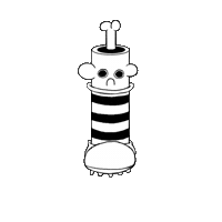 Black And White Art Sticker by Happy Motion
