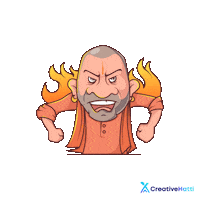 Angry Yogi Adityanath Sticker by Creative Hatti