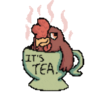hot tea drama Sticker by chicken_ham