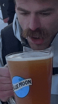 Blue Moon Skiing GIF