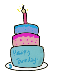 Birthday Cake Sticker by Jusjetta