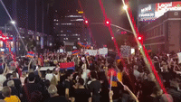 Pro-Armenians Protest at CNN Building in Los Angeles