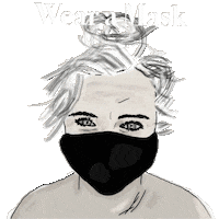 Mask Stay Safe Sticker by Andrea Voss