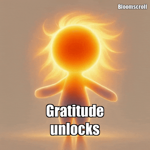 Gratitude Presence GIF by Bloomscroll