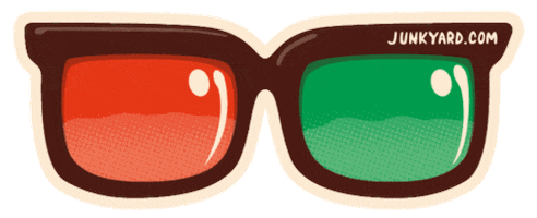 3d glasses Sticker by Junkyard