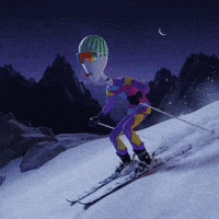 Ski Skiing GIF by Lonely Aliens
