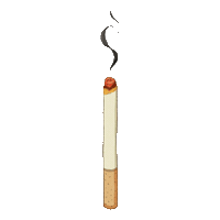Burnt Out Smoking Sticker by Luke Alexander
