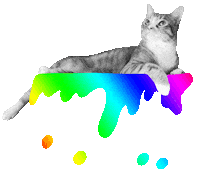 Cat Rainbow Sticker by Sarah The Palmer